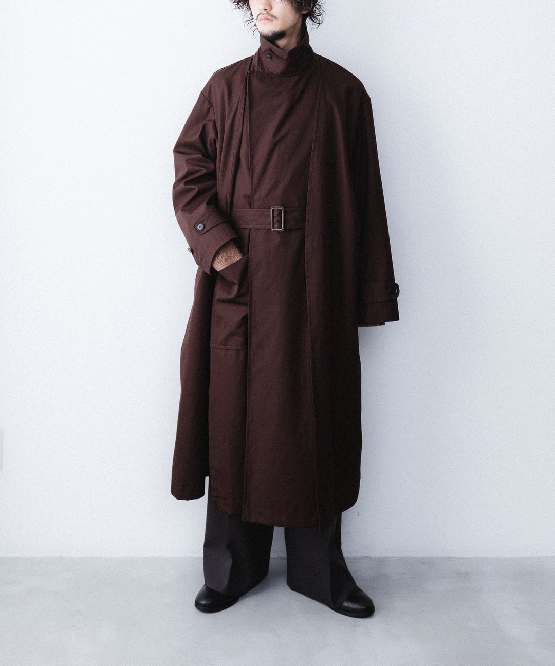 ANTHEM A-アンセムエーのLAYERED WATERPROOF COTTON OVER COATのBURGUNDY公式通販サイトsession福岡セレクトショップ