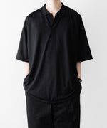 画像をギャラリービューアに読み込む, INTÉRIM - インテリムのEXTRA FINE MERINO WOOL JERSEY HYPER BIG SKIPPER SHIRTのBLACK公式通販サイトsession福岡セレクトショップ
