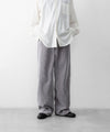 【REVERBERATE】FLOCKY CORDUROY PANTS - WIDE - GREY×WHITE
