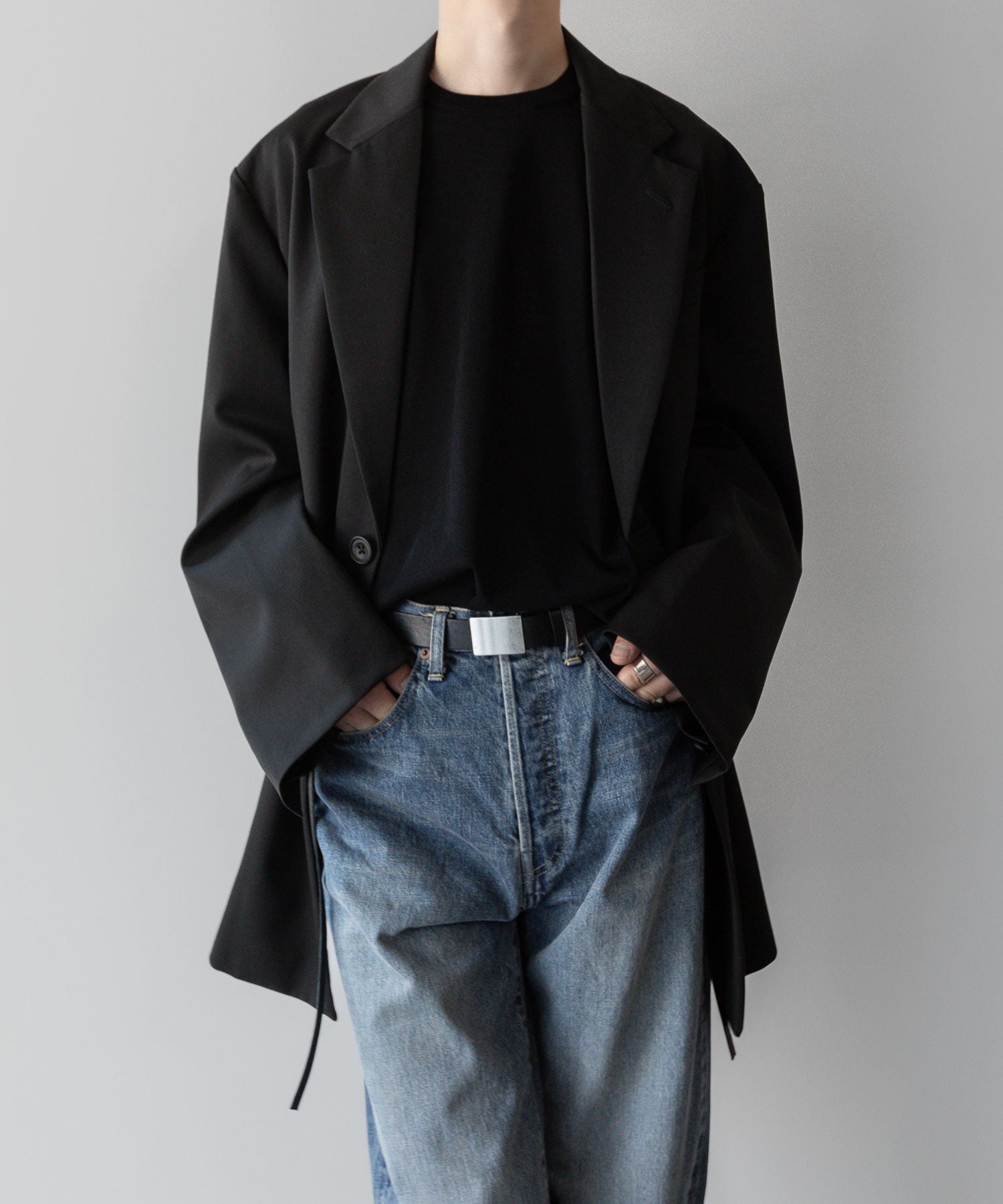 ssstein(シュタイン)の24AWコレクション OVERSIZED SINGLE BREASTED LONG JACKET - DARK CHARCOAL 公式通販サイトsession福岡セレクトショップ