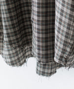 画像をギャラリービューアに読み込む, CODA コーダ GREY CHECK VISCOSE RAW EDGES SHIFT SHIRT - GREY CHECK 公式通販サイトsession福岡セレクトショップ
