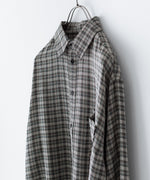 画像をギャラリービューアに読み込む, CODA コーダ GREY CHECK VISCOSE RAW EDGES SHIFT SHIRT - GREY CHECK 公式通販サイトsession福岡セレクトショップ
