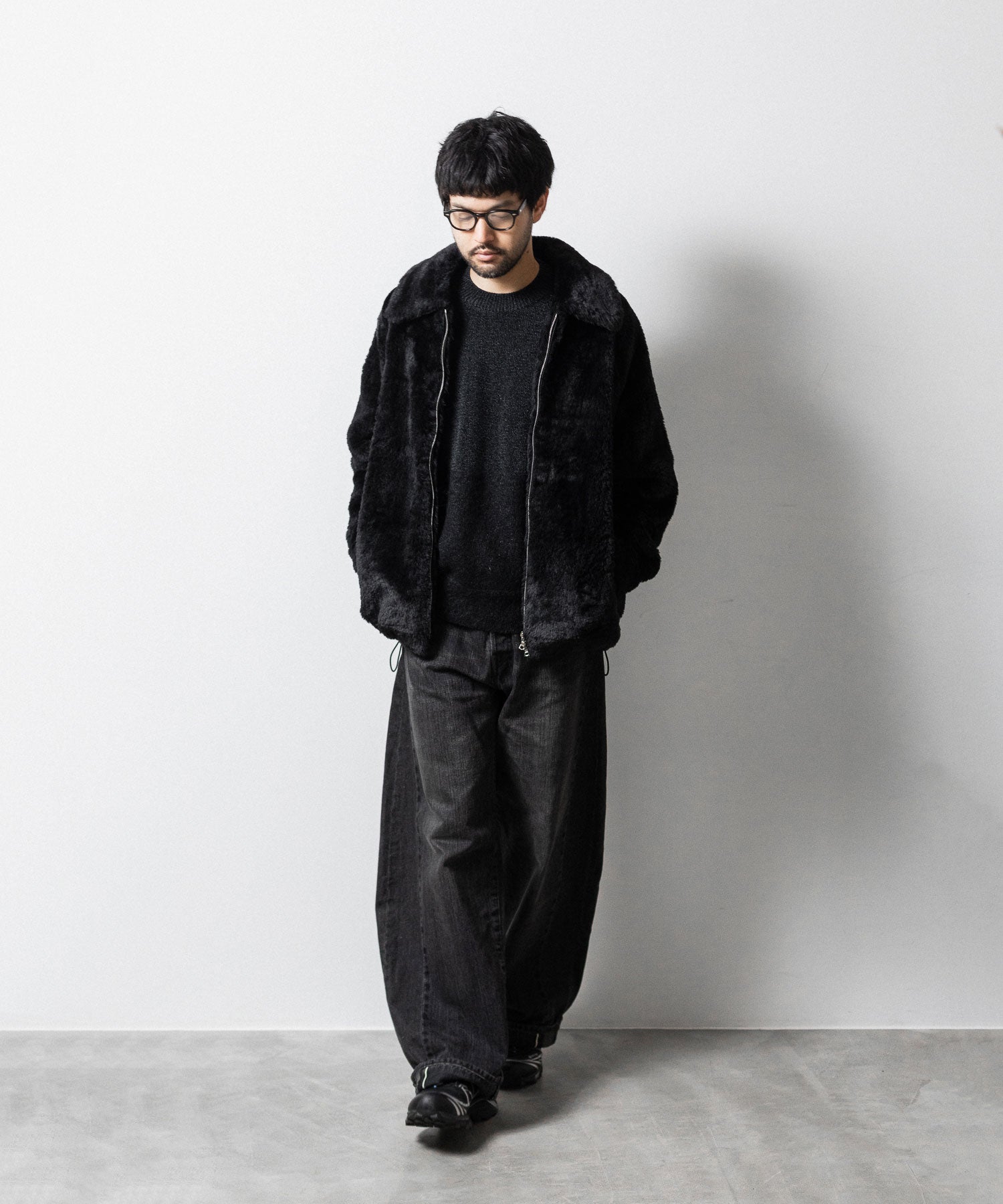 ssstein(シュタイン)の24AWコレクション MOHAIR GLITTER KNIT COMBINATION LS - BLACK 公式通販サイトsession福岡セレクトショップ