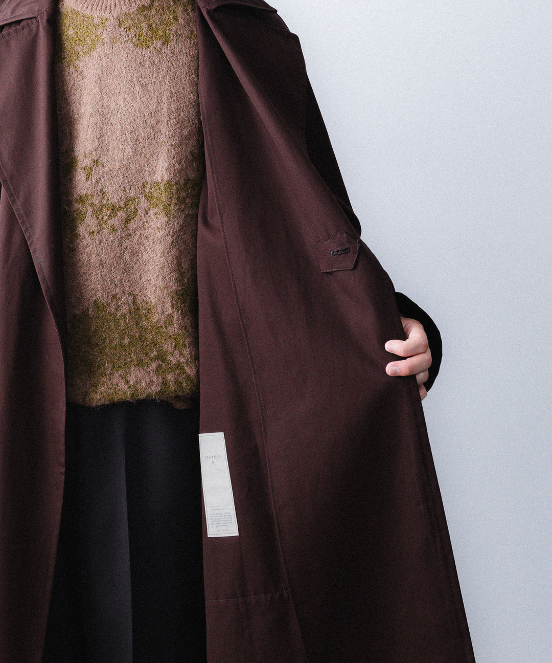 ANTHEM A-アンセムエーのLAYERED WATERPROOF COTTON OVER COATのBURGUNDY公式通販サイトsession福岡セレクトショップ