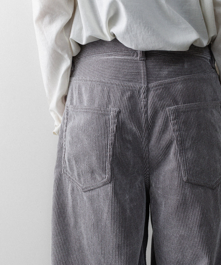 REVERBERATE リバーバレイトのFLOCKY CORDUROY PANTS - WIDEのGREY×WHITE 公式通販サイトsession福岡セレクトショップ