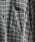 画像をギャラリービューアに読み込む, CODA コーダ GREY CHECK VISCOSE RAW EDGES SHIFT SHIRT - GREY CHECK 公式通販サイトsession福岡セレクトショップ
