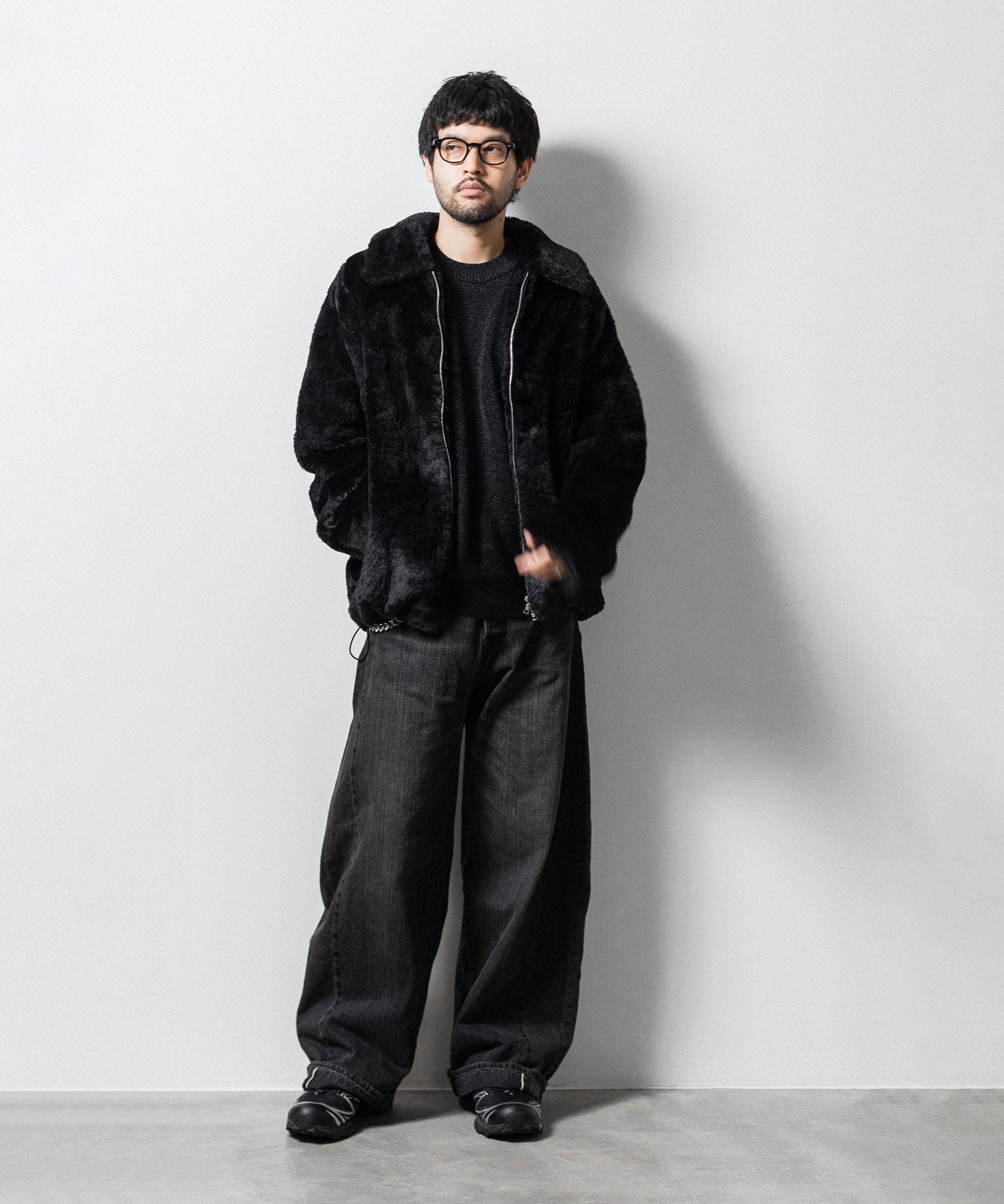 ssstein(シュタイン)の24AWコレクション MOHAIR GLITTER KNIT COMBINATION LS - BLACK 公式通販サイトsession福岡セレクトショップ