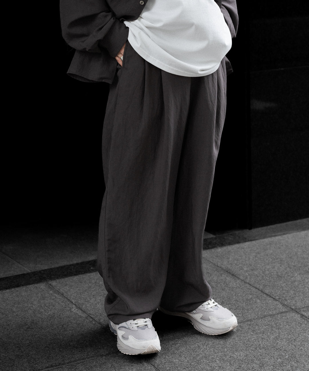ssstein(シュタイン)のRAYON/LINEN WIDE EASY TROUSERS - CHARCOALの公式通販サイトsession福岡セレクトショップ