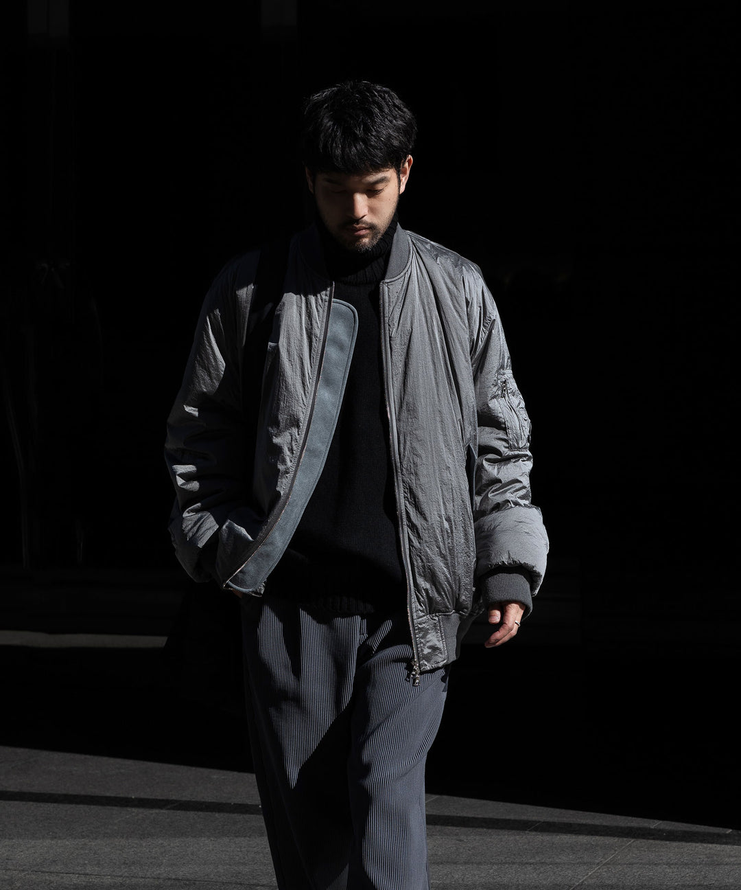 stein シュタイン 23AW OVERSIZED FLIGHT JACKET - SILVER sessionセッション福岡セレクトショップ 公式通販サイト