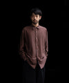 【KANEMASA PHIL.】46G MODEST STRIPE SHIRT - BROWN