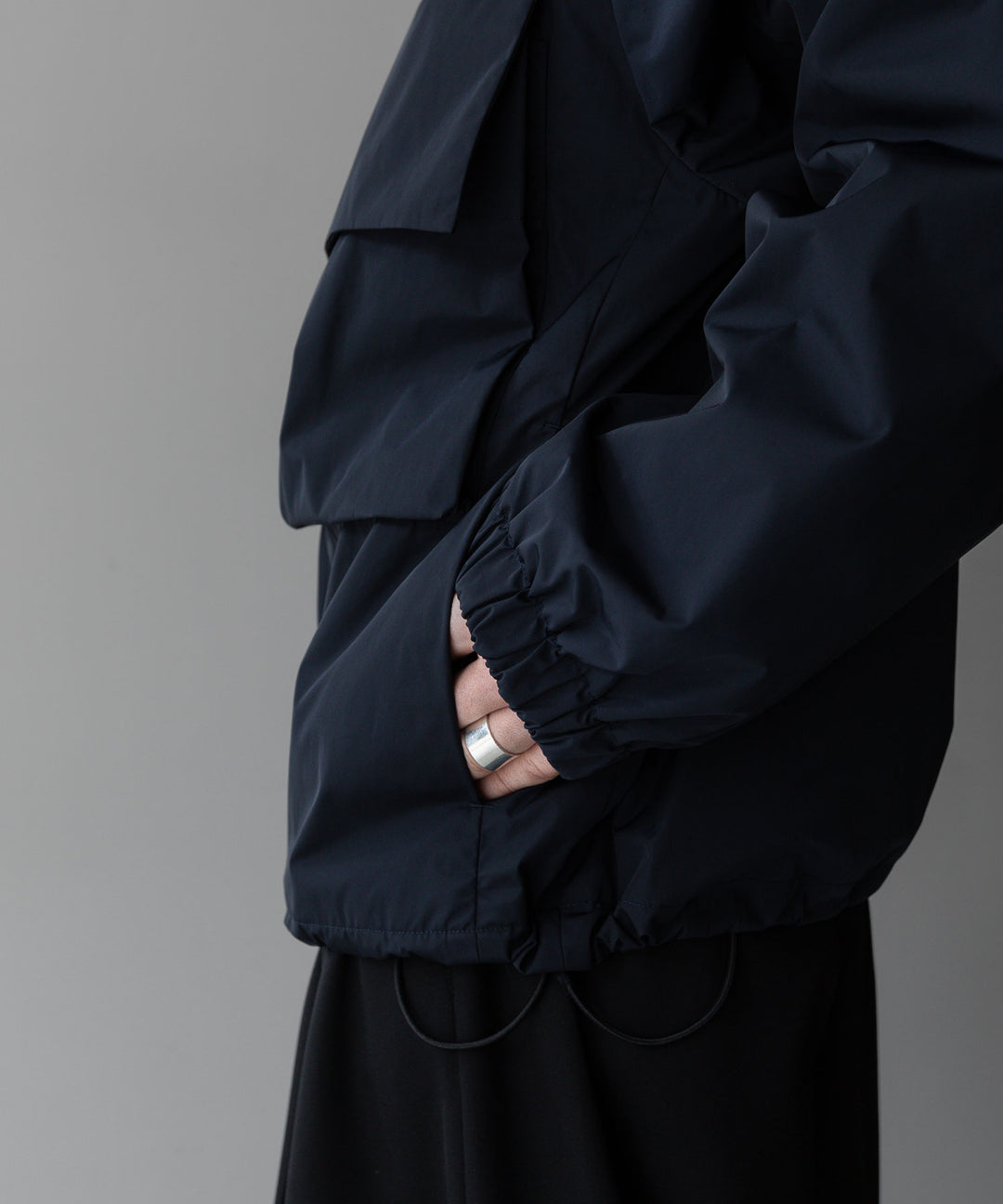 【stein】ssstein シュタインのNYLON TAFTA HOODED SHORT JACKETのDARK NAVY　 公式通販サイトsession福岡セレクトショップ