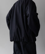 画像をギャラリービューアに読み込む, stein(シュタイン)の23AWコレクションMELTON STAND COLLAR ZIP SHORT JACKETのDARK NAVY
