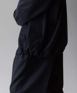 stein(シュタイン)の23AWコレクションMELTON STAND COLLAR ZIP SHORT JACKETのDARK NAVY