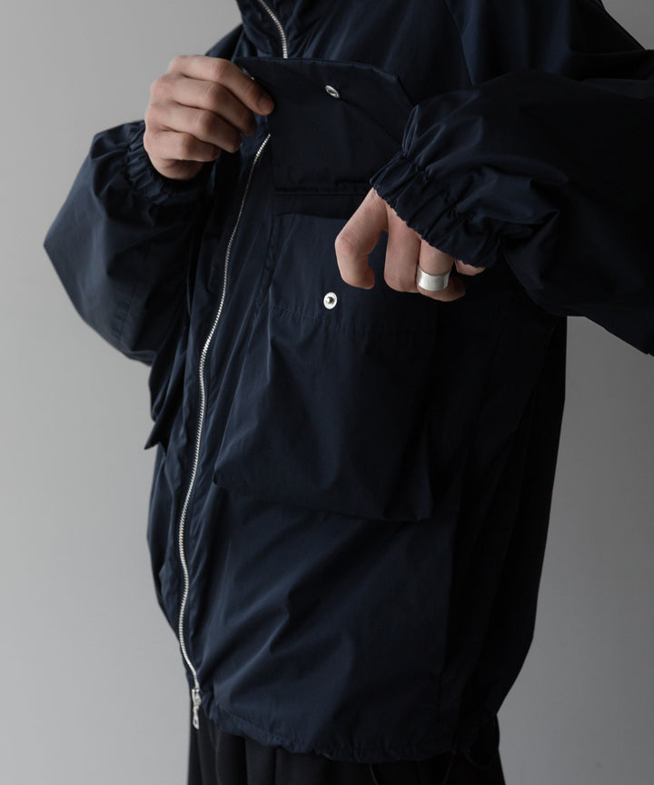 【stein】ssstein シュタインのNYLON TAFTA HOODED SHORT JACKETのDARK NAVY　 公式通販サイトsession福岡セレクトショップ