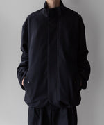 画像をギャラリービューアに読み込む, stein(シュタイン)の23AWコレクションMELTON STAND COLLAR ZIP SHORT JACKETのDARK NAVY
