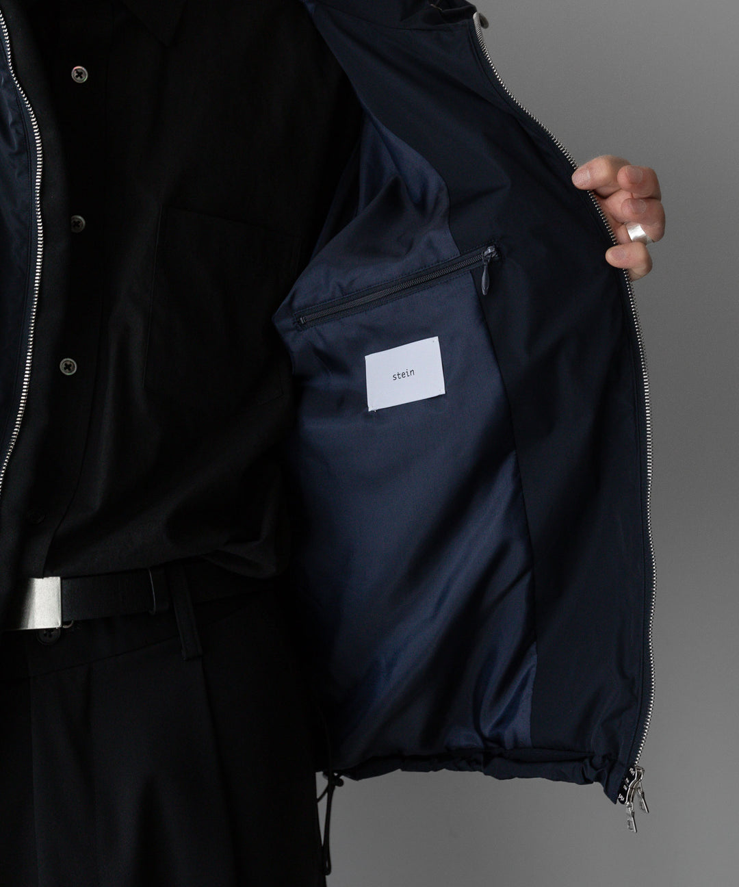 【stein】ssstein シュタインのNYLON TAFTA HOODED SHORT JACKETのDARK NAVY　 公式通販サイトsession福岡セレクトショップ