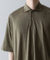 【INTÉRIM】    HYPER BIG EXTRA FINE MERINO WOOL JERSEY POLO SHIRT - SAGE