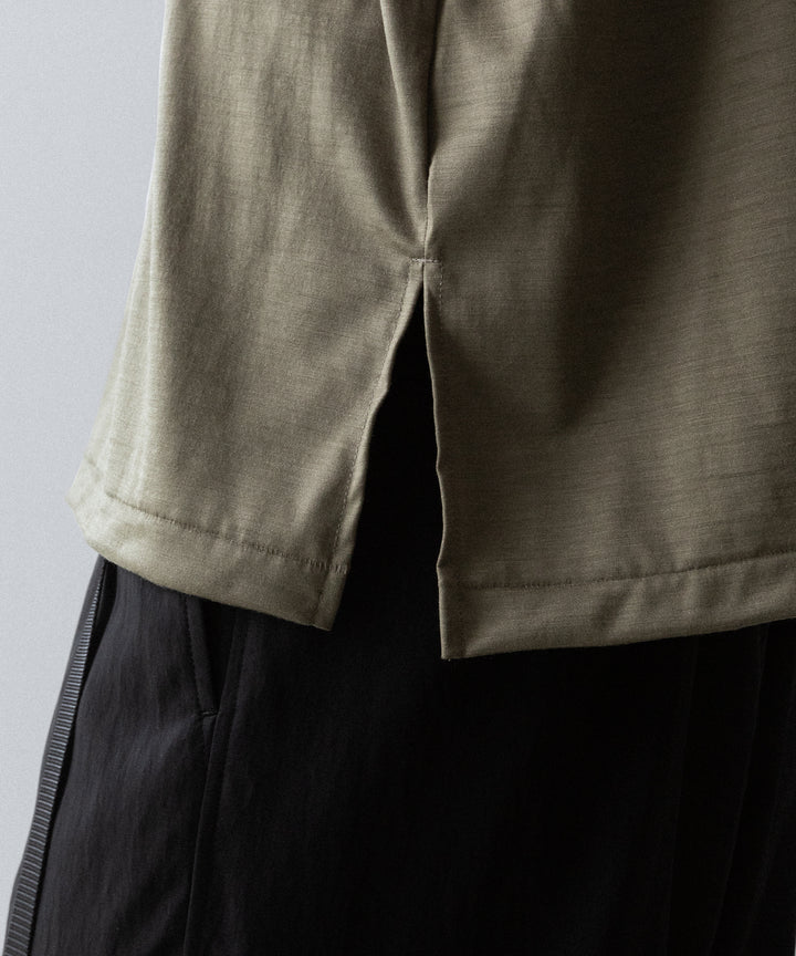 【INTÉRIM】    HYPER BIG EXTRA FINE MERINO WOOL JERSEY POLO SHIRT - SAGE