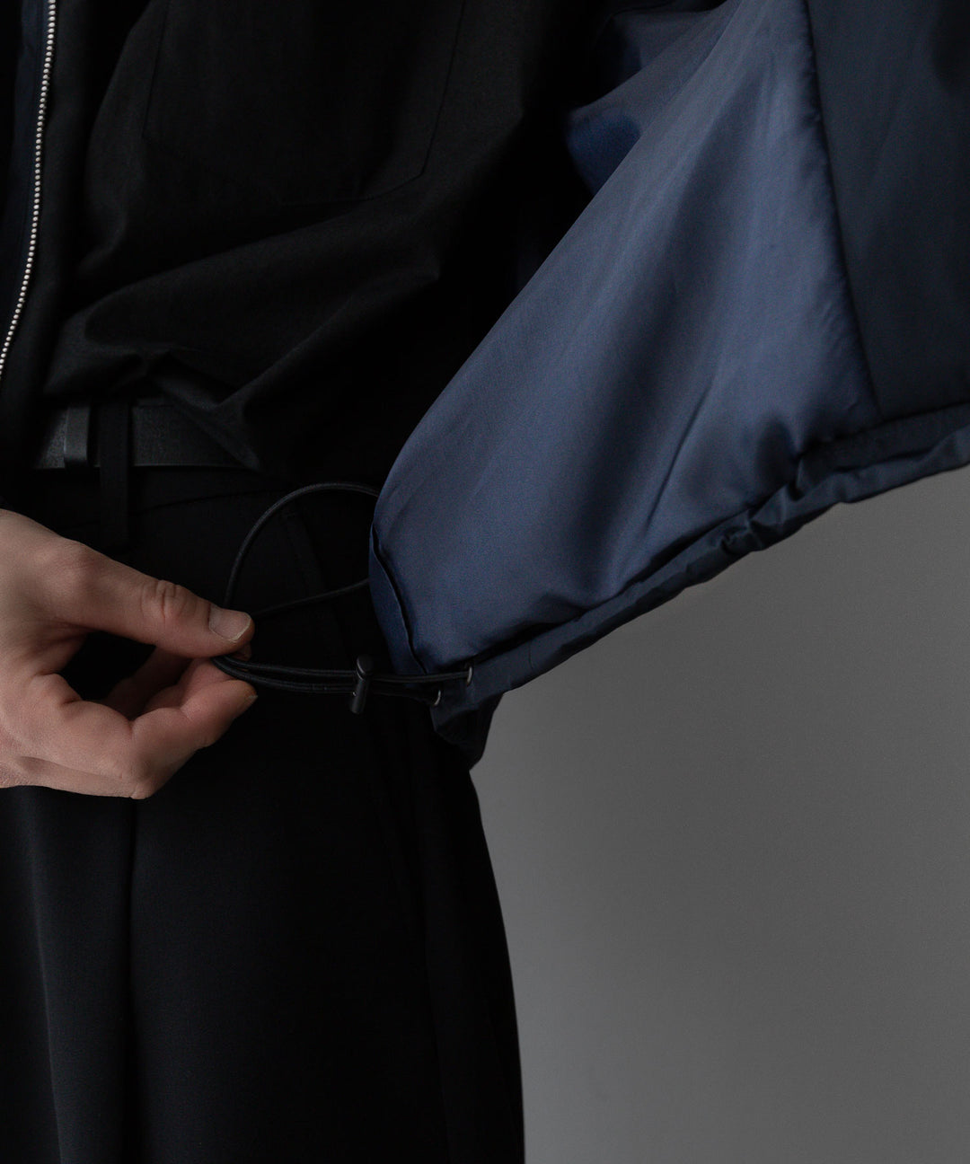 【stein】ssstein シュタインのNYLON TAFTA HOODED SHORT JACKETのDARK NAVY　 公式通販サイトsession福岡セレクトショップ