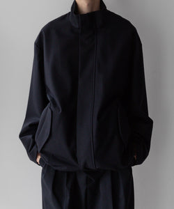 stein(シュタイン)の23AWコレクションMELTON STAND COLLAR ZIP SHORT JACKETのDARK NAVY