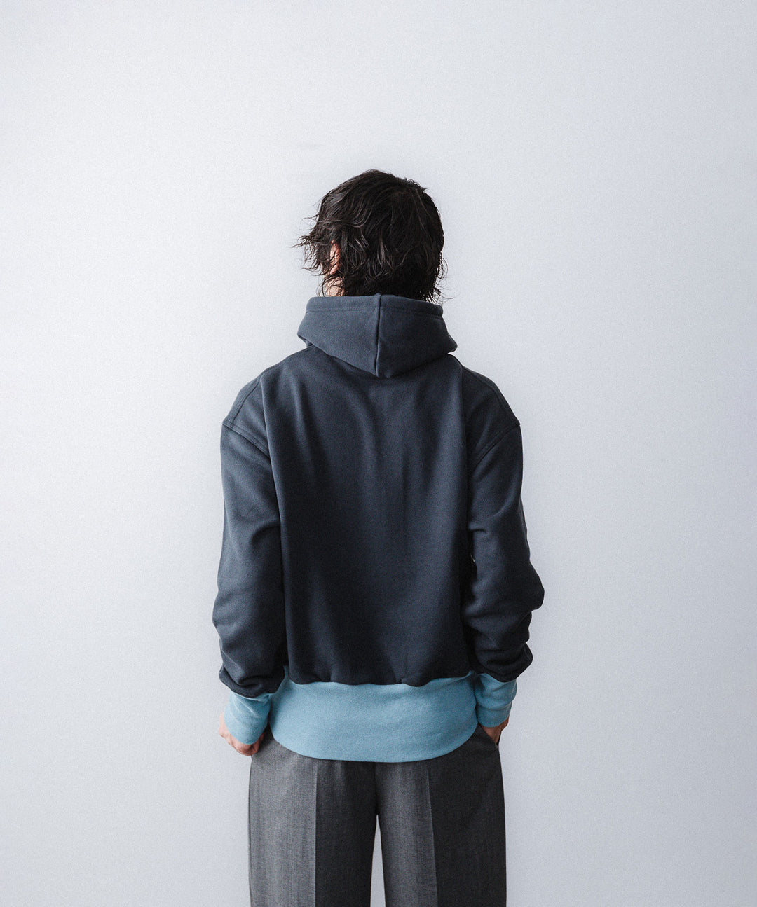 REVERBERATE - リバーバレイトのTWO TONE HOODYのNAVY公式通販サイトsession福岡セレクトショップ