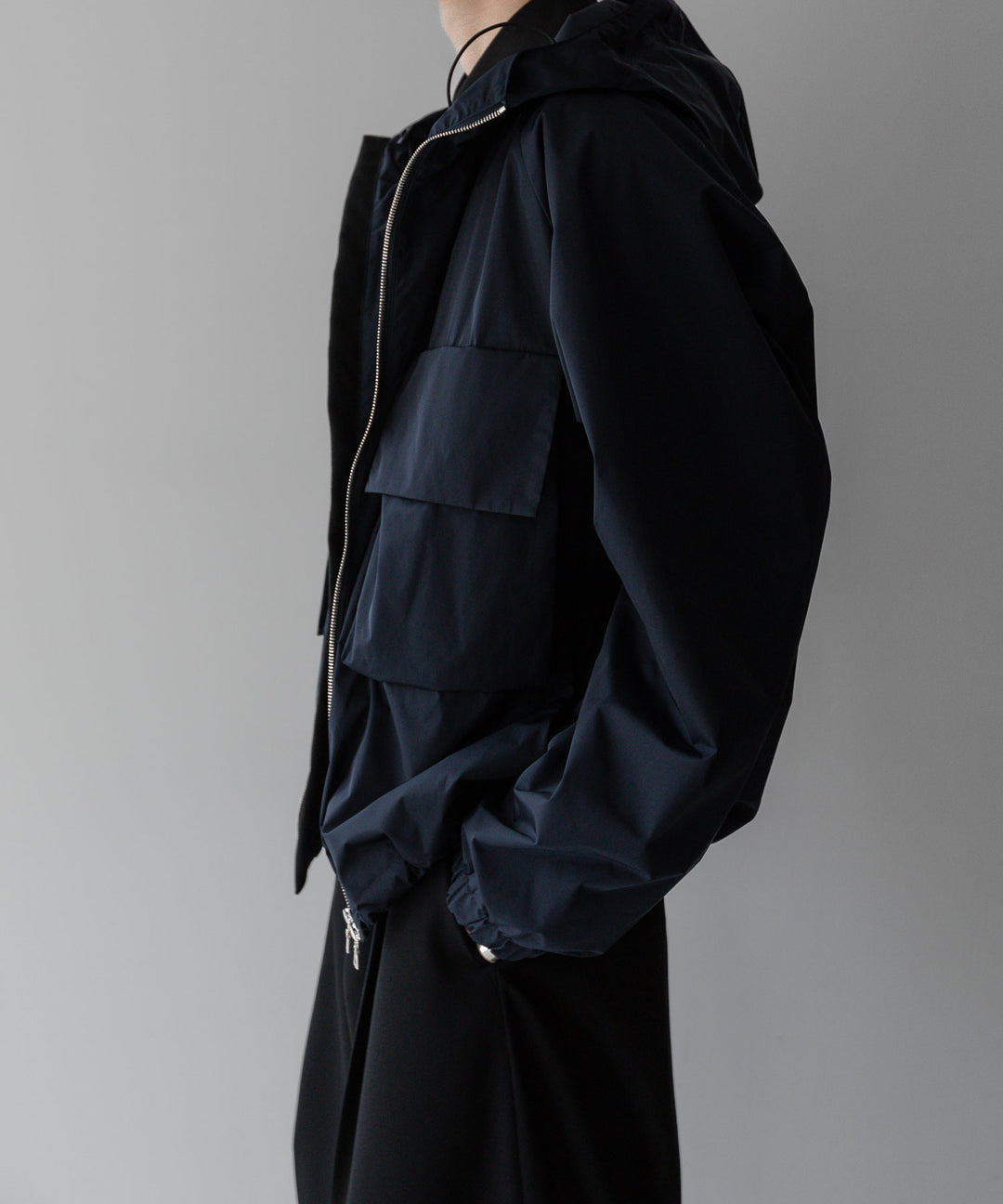 【stein】ssstein シュタインのNYLON TAFTA HOODED SHORT JACKETのDARK NAVY　 公式通販サイトsession福岡セレクトショップ