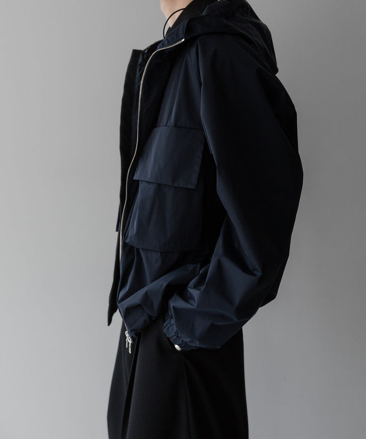 【stein】ssstein シュタインのNYLON TAFTA HOODED SHORT JACKETのDARK NAVY　 公式通販サイトsession福岡セレクトショップ