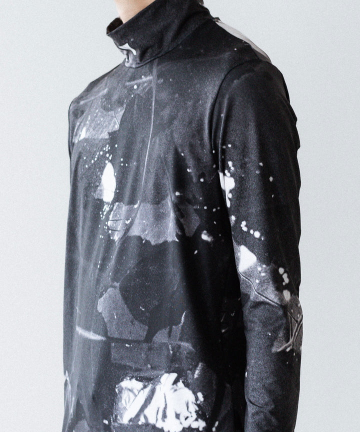 VEIN ヴェインのPRINTED COOLMAX STRETCH JERSEY VPW HIGH NECK L/S TEE - BLACKの公式通販サイトsession福岡セレクトショップ