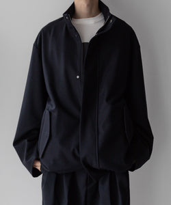 stein(シュタイン)の23AWコレクションMELTON STAND COLLAR ZIP SHORT JACKETのDARK NAVY