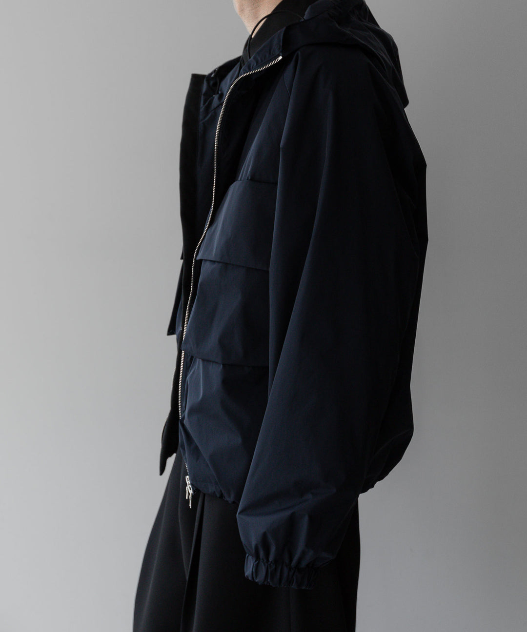 【stein】ssstein シュタインのNYLON TAFTA HOODED SHORT JACKETのDARK NAVY　 公式通販サイトsession福岡セレクトショップ