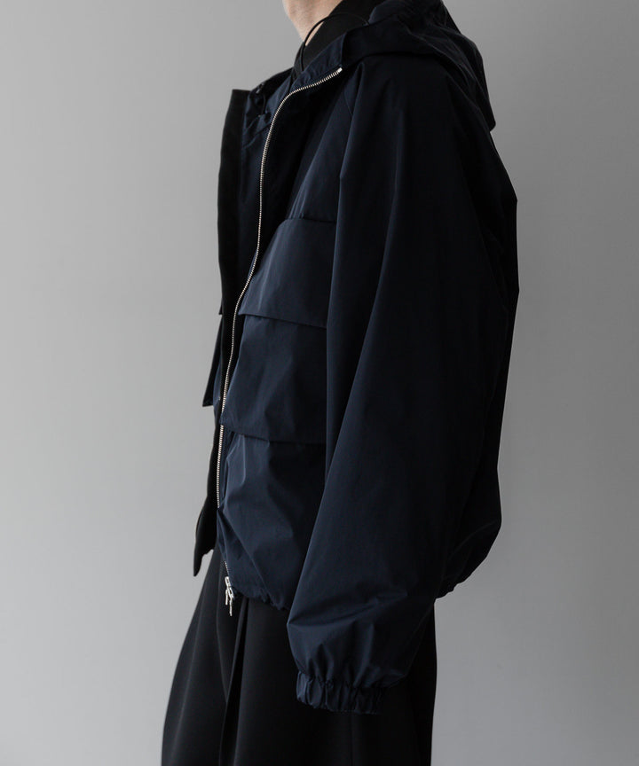 【stein】ssstein シュタインのNYLON TAFTA HOODED SHORT JACKETのDARK NAVY　 公式通販サイトsession福岡セレクトショップ