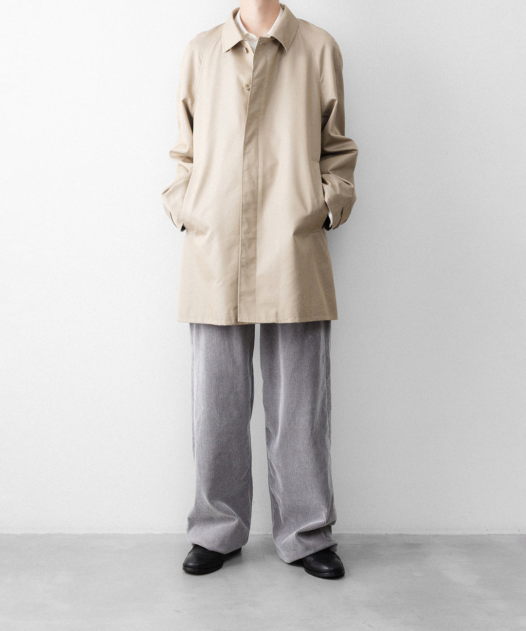 REVERBERATE リバーバレイトのFLOCKY CORDUROY PANTS - WIDEのGREY×WHITE 公式通販サイトsession福岡セレクトショップ
