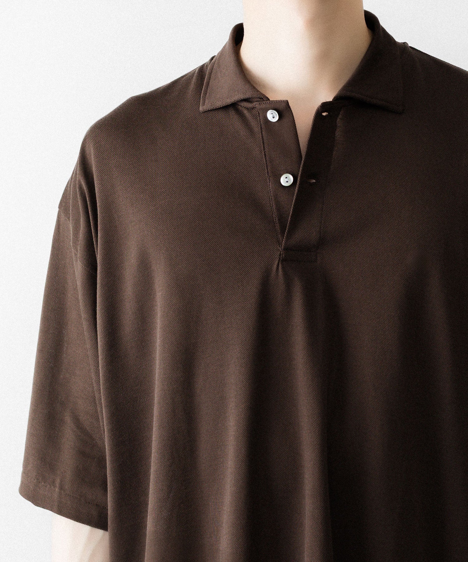 INTÉRIM/インテリム】 HIGH GAUGE SEA ISLAND PIQUE HYPER BIG POLO