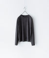 【CODA】FADED BLACK AGING DAMAGED LONG SLEEVE T-SHIRT - FADED BLACK
