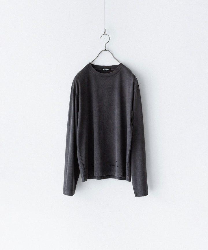 CODA コーダ FADED BLACK AGING DAMAGED LONG SLEEVE T-SHIRTのFADED BLACK 公式通販サイトsession福岡セレクトショップ
