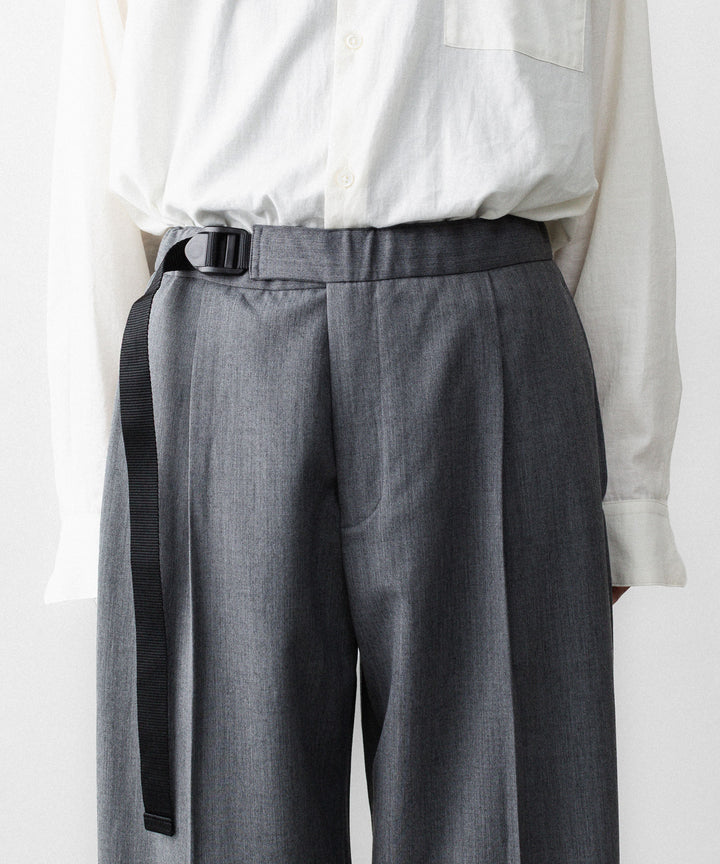 REVERBERATE リバーバレイトのTACKED TROUSERS-PLのGREY 公式通販サイトsession福岡セレクトショップ