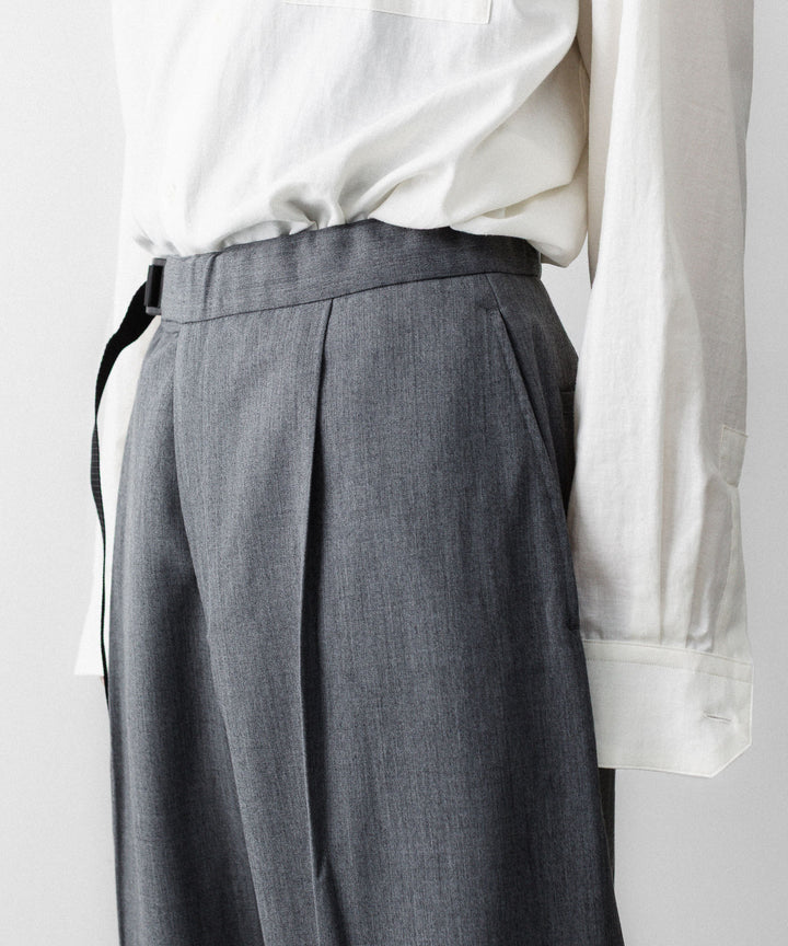 REVERBERATE リバーバレイトのTACKED TROUSERS-PLのGREY 公式通販サイトsession福岡セレクトショップ
