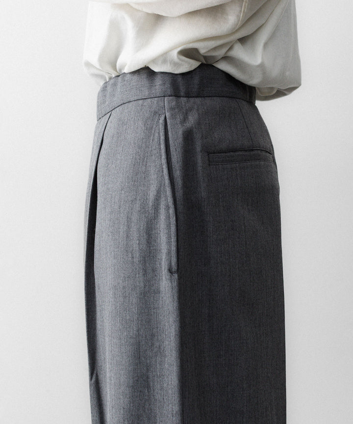 REVERBERATE リバーバレイトのTACKED TROUSERS-PLのGREY 公式通販サイトsession福岡セレクトショップ