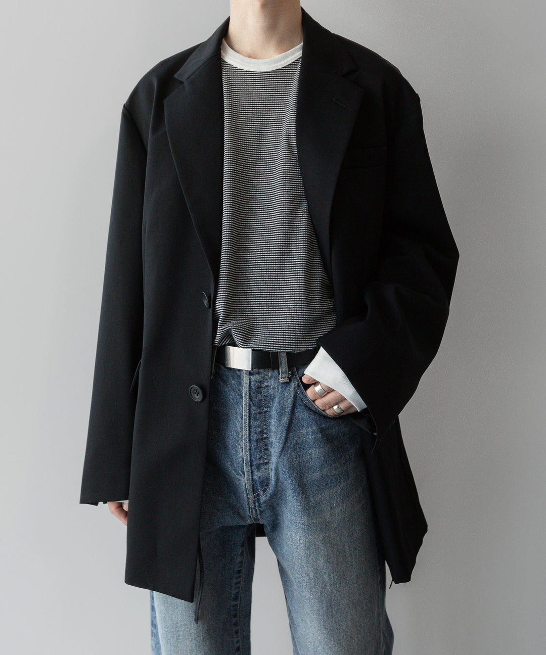 ssstein(シュタイン)の24AWコレクション STRIPED WOOL OVERSIZED LONG SLEEVE TEE - OFF 公式通販サイトsession福岡セレクトショップ
