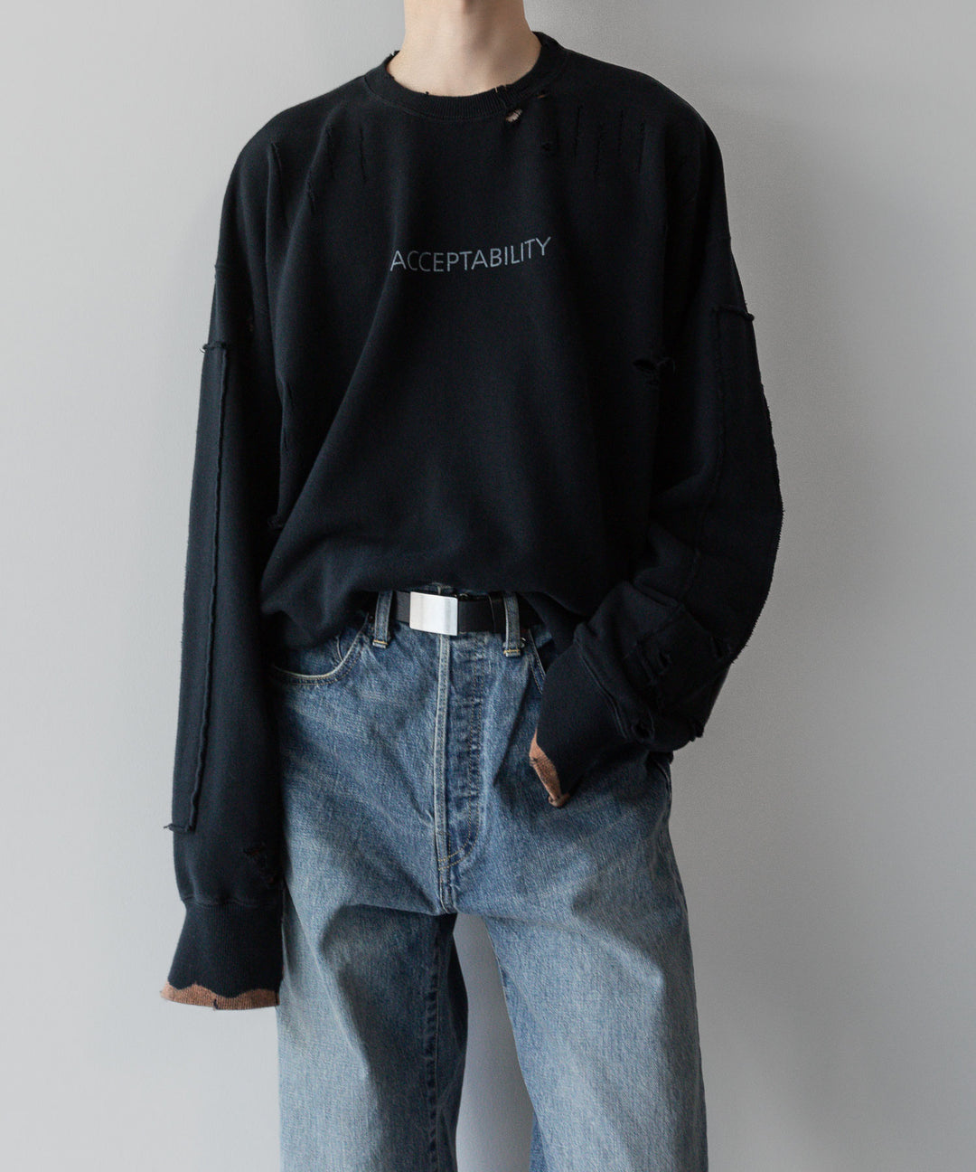 ssstein(シュタイン)の24AWコレクション OVERSIZED REBUILD SWEAT LS - DARK NAVY 公式通販サイトsession福岡セレクトショップ