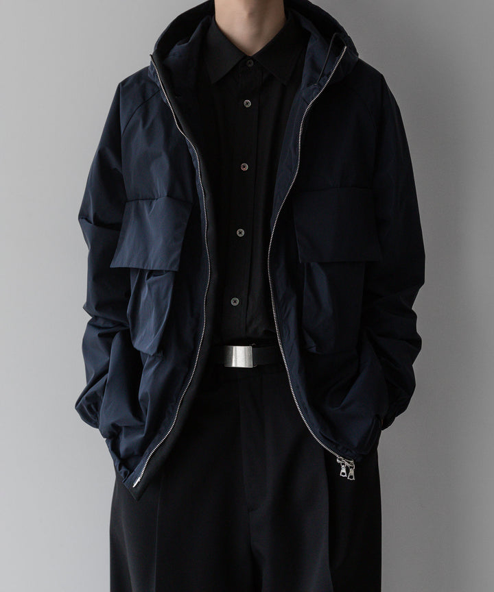 【stein】ssstein シュタインのNYLON TAFTA HOODED SHORT JACKETのDARK NAVY　 公式通販サイトsession福岡セレクトショップ