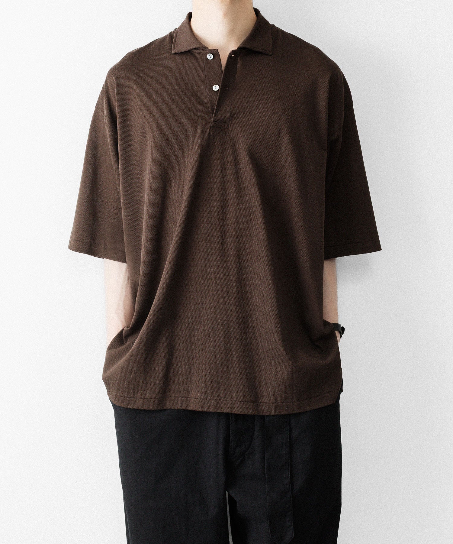 INTÉRIM/インテリム】 HIGH GAUGE SEA ISLAND PIQUE HYPER BIG POLO