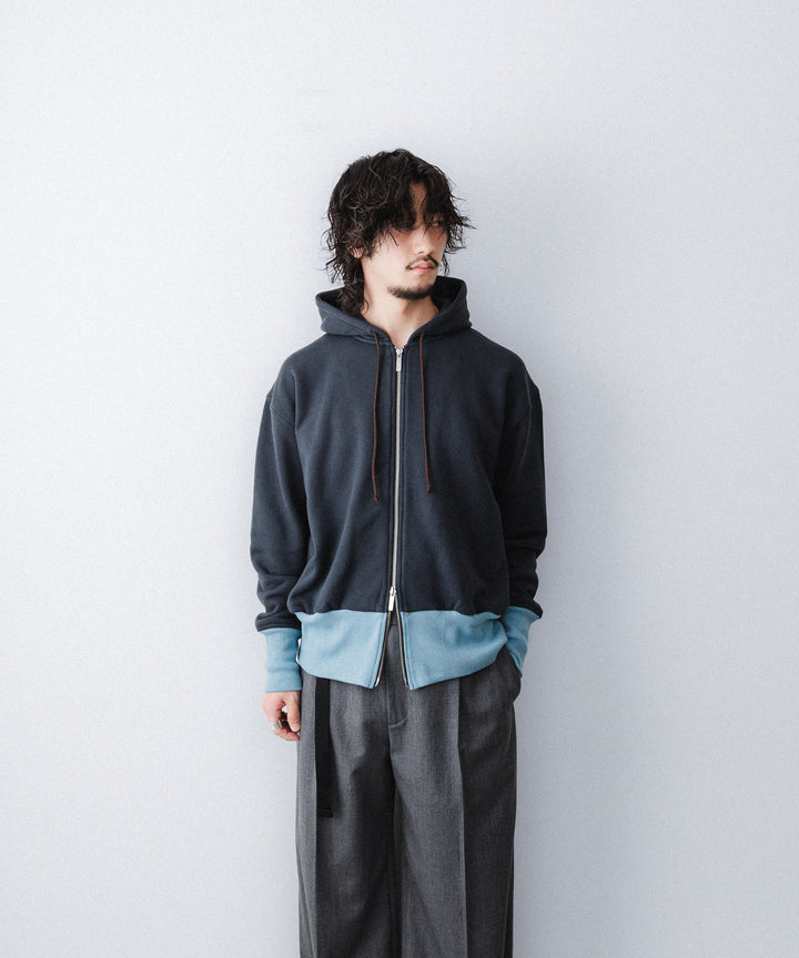 REVERBERATE - リバーバレイトのTWO TONE HOODYのNAVY公式通販サイトsession福岡セレクトショップ