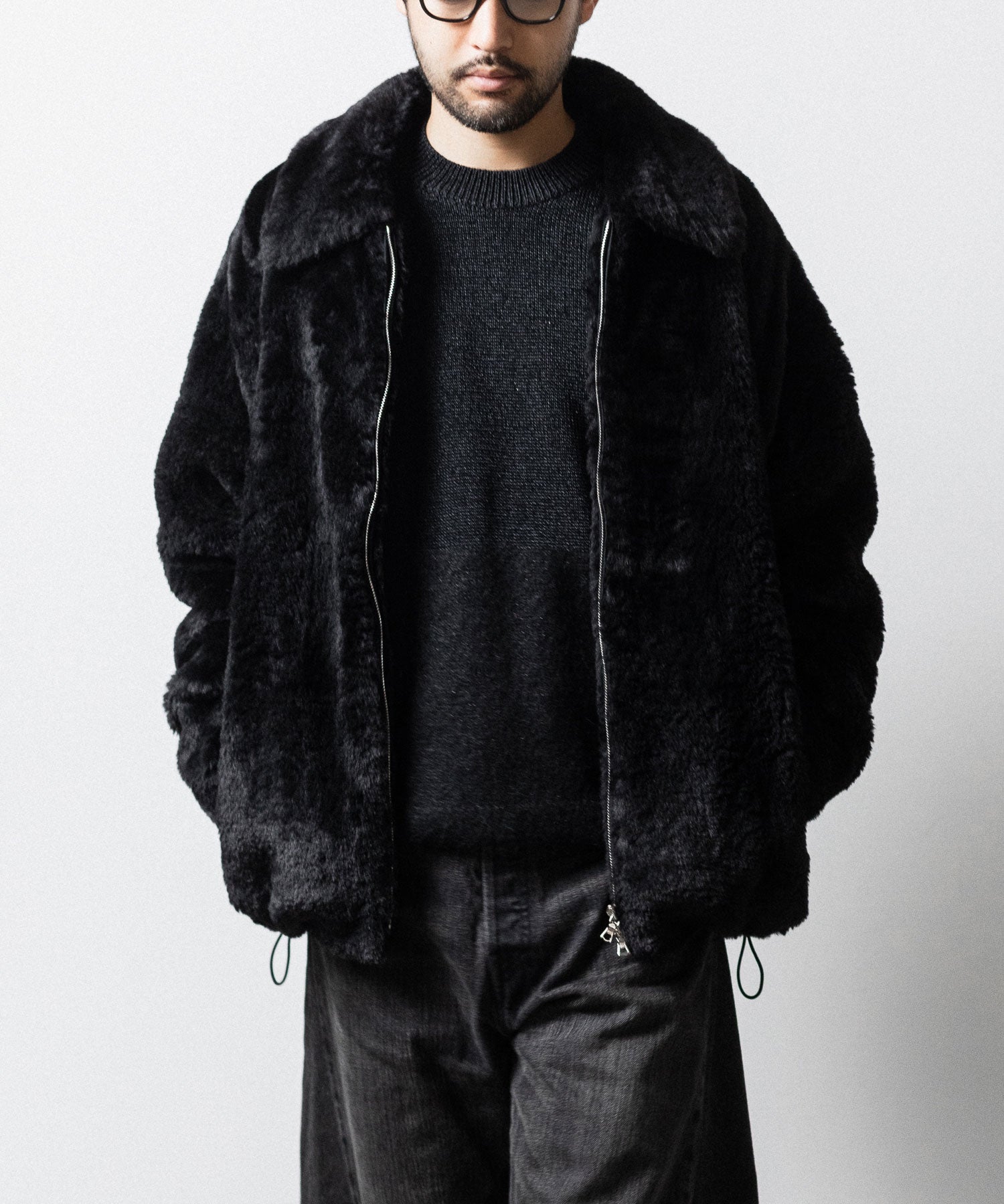 ssstein(シュタイン)の24AWコレクション MOHAIR GLITTER KNIT COMBINATION LS - BLACK 公式通販サイトsession福岡セレクトショップ