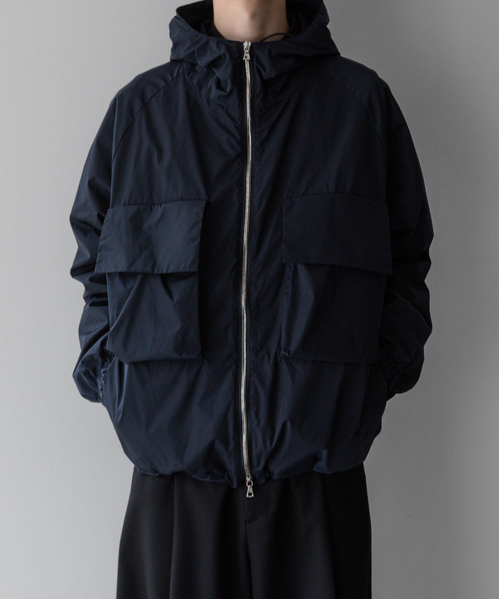 【stein】ssstein シュタインのNYLON TAFTA HOODED SHORT JACKETのDARK NAVY　 公式通販サイトsession福岡セレクトショップ