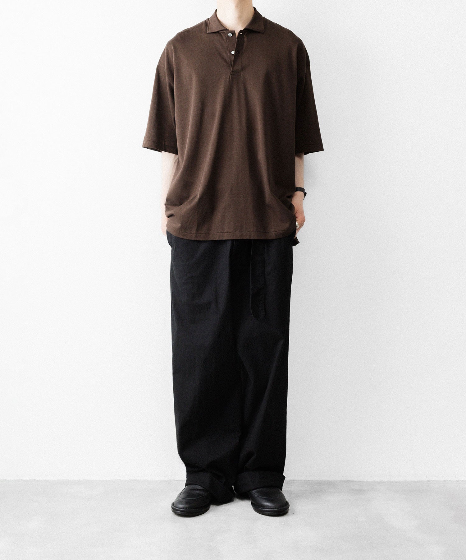 INTÉRIM/インテリム】 HIGH GAUGE SEA ISLAND PIQUE HYPER BIG POLO