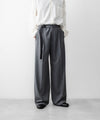 【REVERBERATE】TACKED TROUSERS-PL - GREY