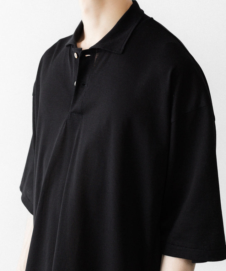 INTÉRIM - インテリムのHIGH GAUGE SEA ISLAND PIQUE HYPER BIG POLO SHIRTのBLACK公式通販サイトsession福岡セレクトショップ