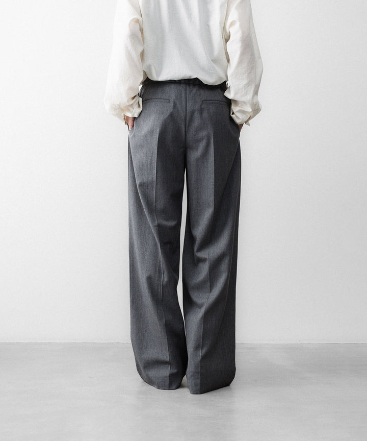 REVERBERATE リバーバレイトのTACKED TROUSERS-PLのGREY 公式通販サイトsession福岡セレクトショップ