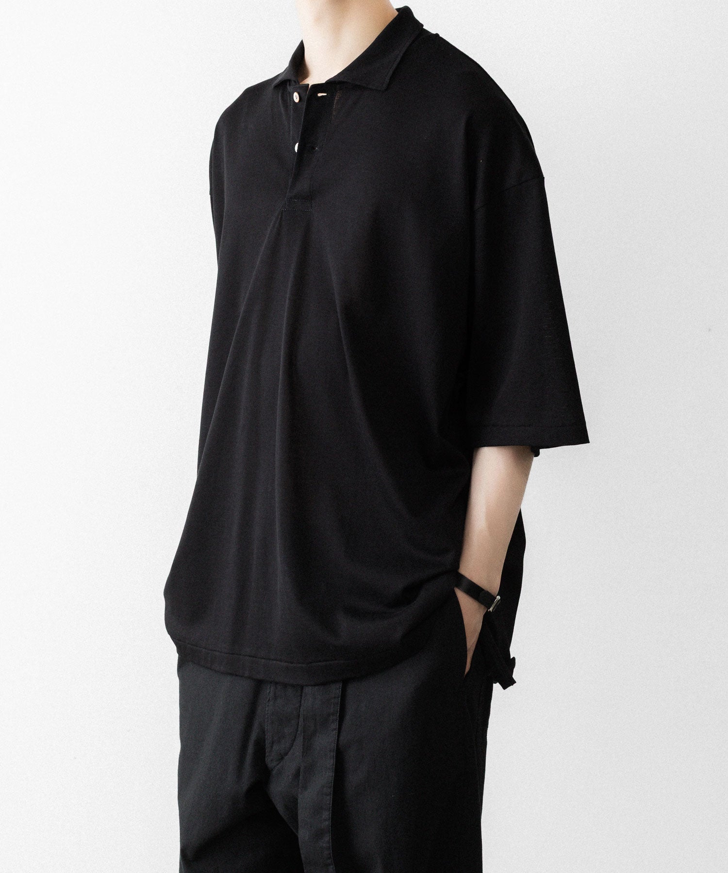 INTÉRIM/インテリム】 HIGH GAUGE SEA ISLAND PIQUE HYPER BIG POLO